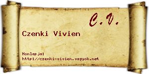 Czenki Vivien névjegykártya
