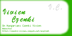 vivien czenki business card